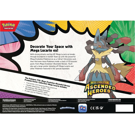 Pokémon GCC: Megaevoluzione Ascesa Eroica - Collezione Con Poster Premium Mega Lucario