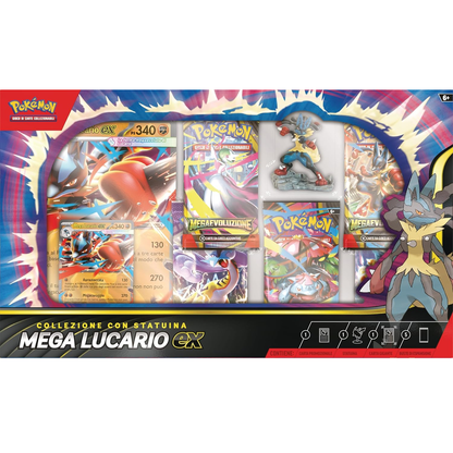Pokémon: Collezione Con Statuina Mega Lucario-ex & Cinque Buste Di Espansione