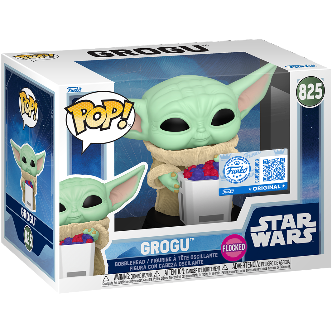 Funko Pop! Star Wars (825) Grogu (Flocked) Special Edition - Vinyl Figure 9cm