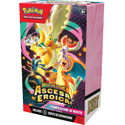 Pokémon GCC: Megaevoluzione Ascesa Eroica - Box 6 Buste Di Espansione Ed. Italiana
