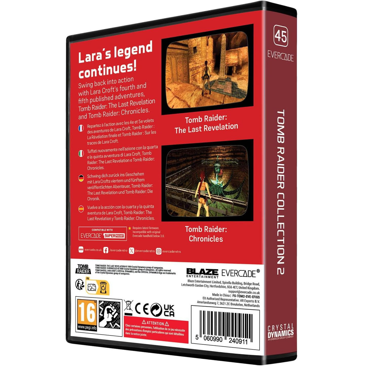 Tomb Raider Collection 2 Evercade Videogioco Multilingua Nuovo Sigillato