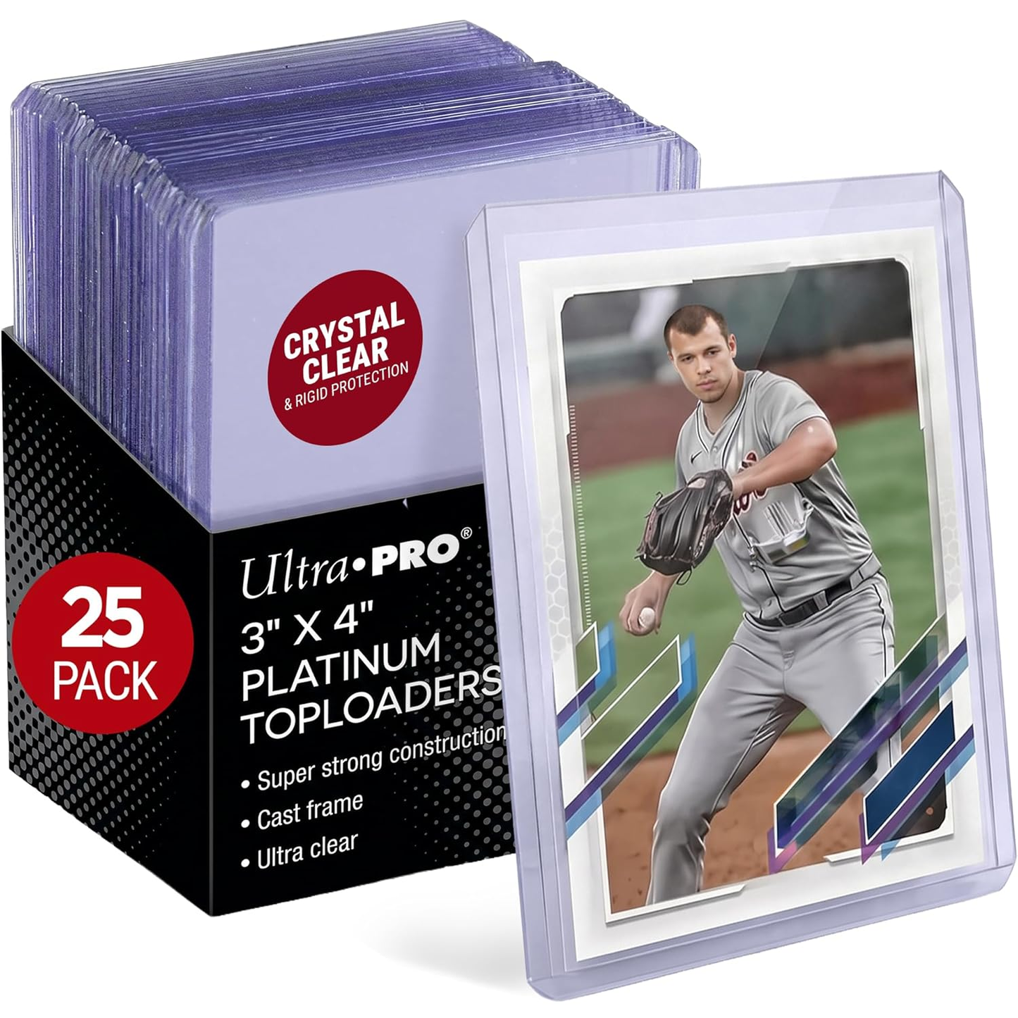 Ultra Pro Platinum Toploader  3” x 4” Ultra Clear – 25 Protezioni Rigide per Carte