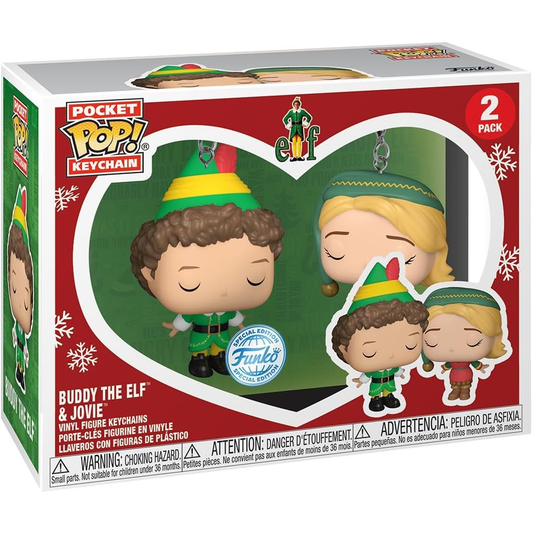 Funko Pocket Pop! Keychain: Christmas - Buddy The Elf & Jovie (2 Pack)