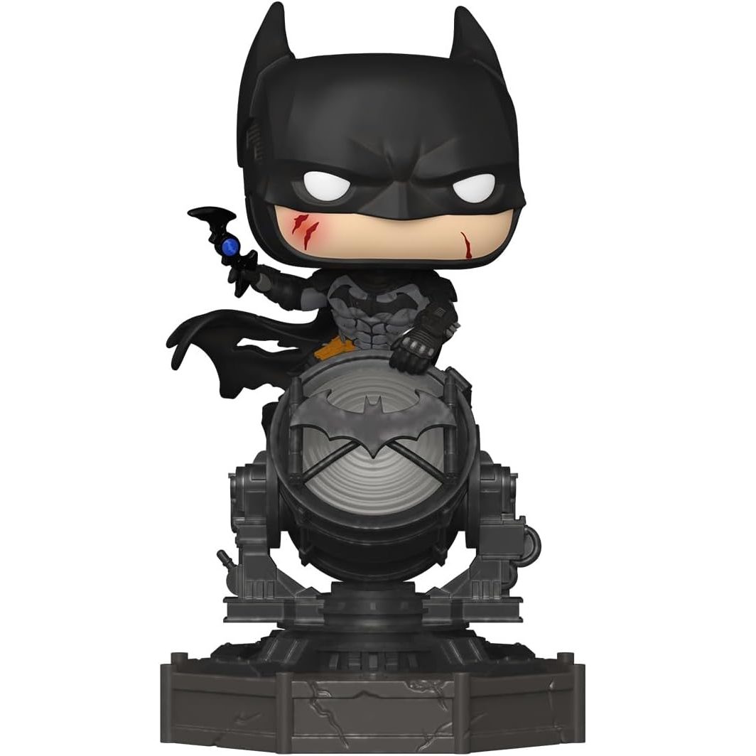 Funko Pop! Heroes: Batman Arkham Knight (614) Batman On The Bat-Signal Deluxe Figure 16cm