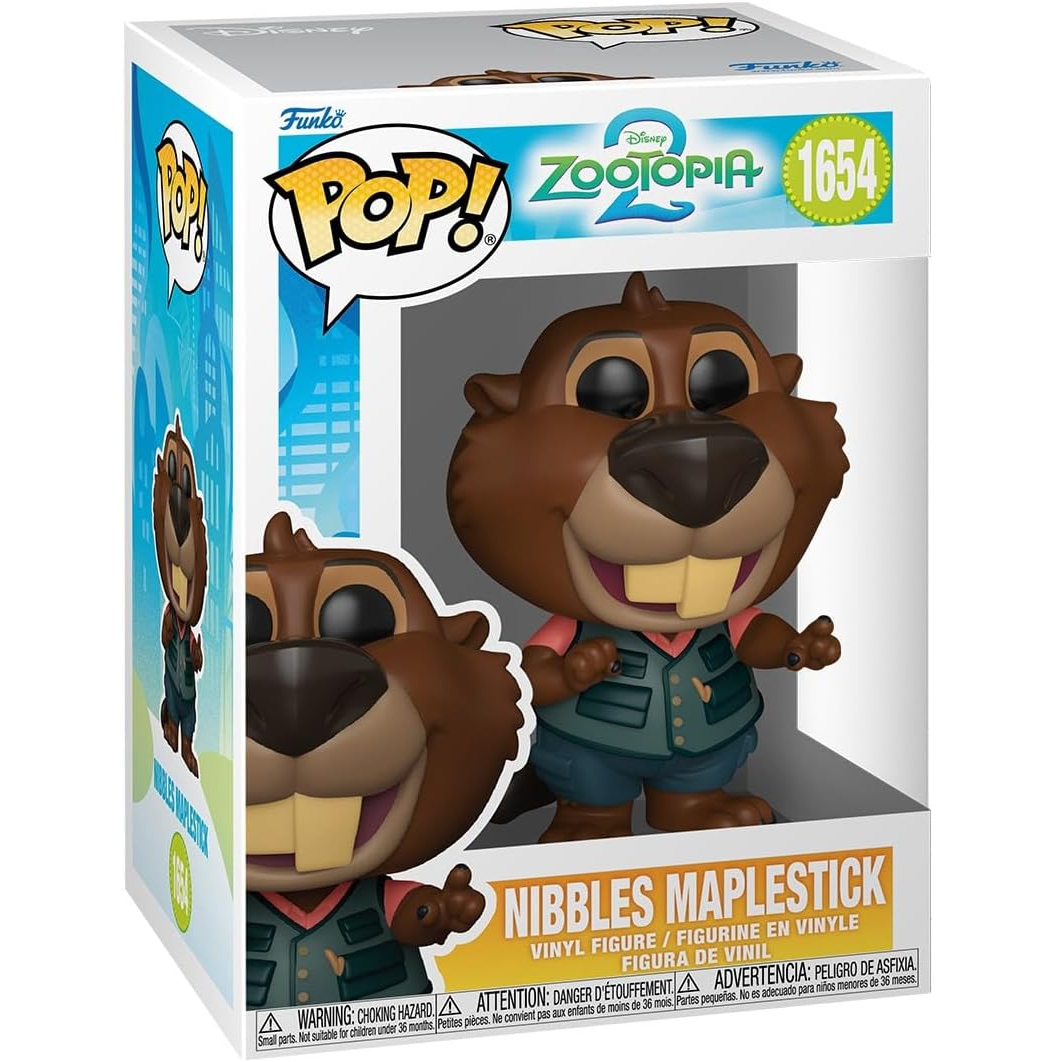 Funko Pop! Disney Zootopia 2 (1654) Nibbles Maplestick - Figure Castoro 9cm