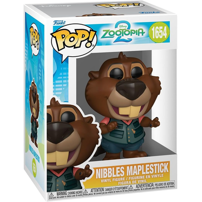 Funko Pop! Disney Zootopia 2 (1654) Nibbles Maplestick - Figure Castoro 9cm