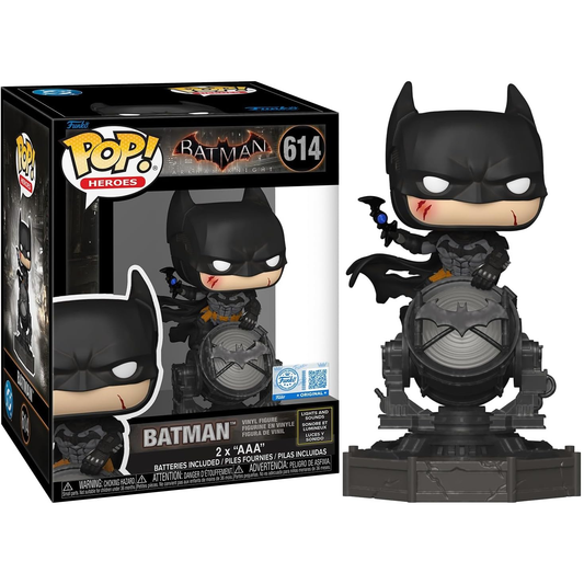 Funko Pop! Heroes: Batman Arkham Knight (614) Batman On The Bat-Signal Deluxe Figure 16cm