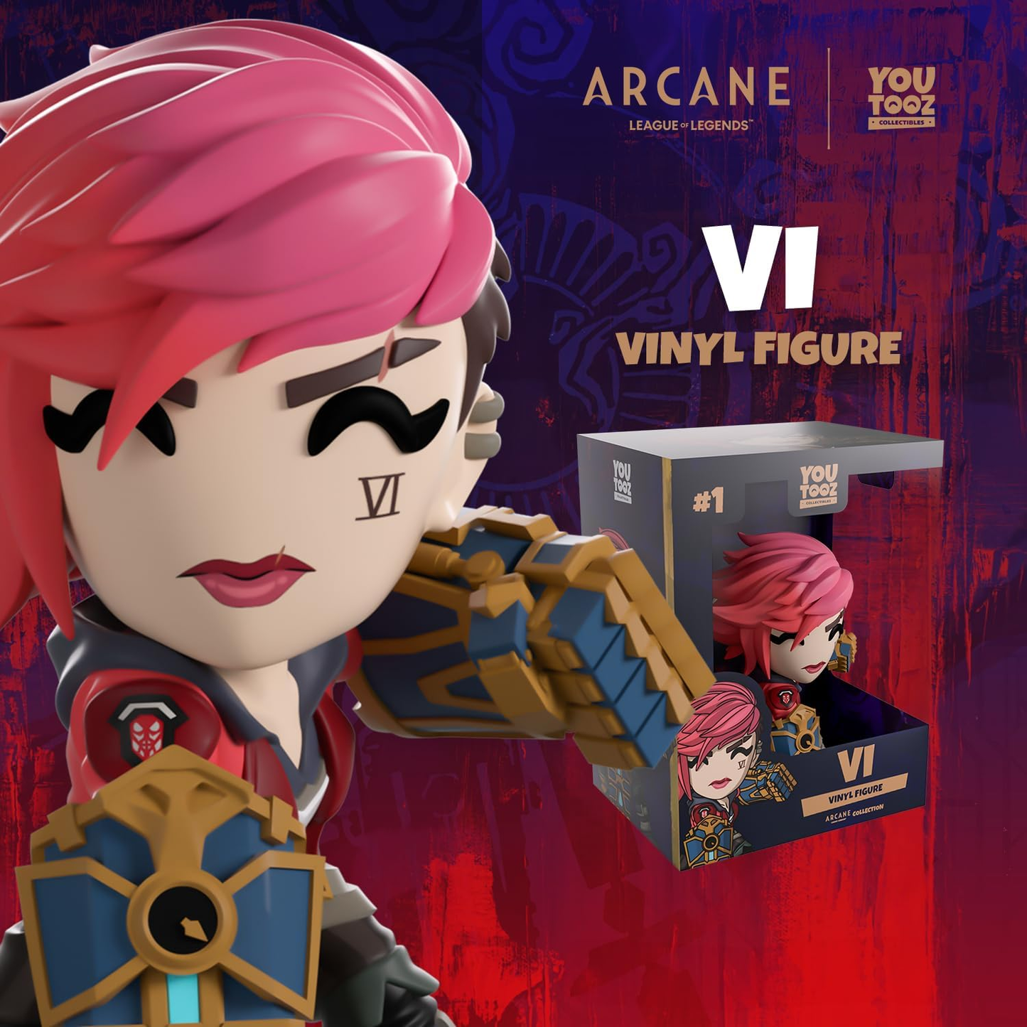 You Tooz Arcane Collection - Vi Vinyl Figure 10 cm - Statuetta Arcane