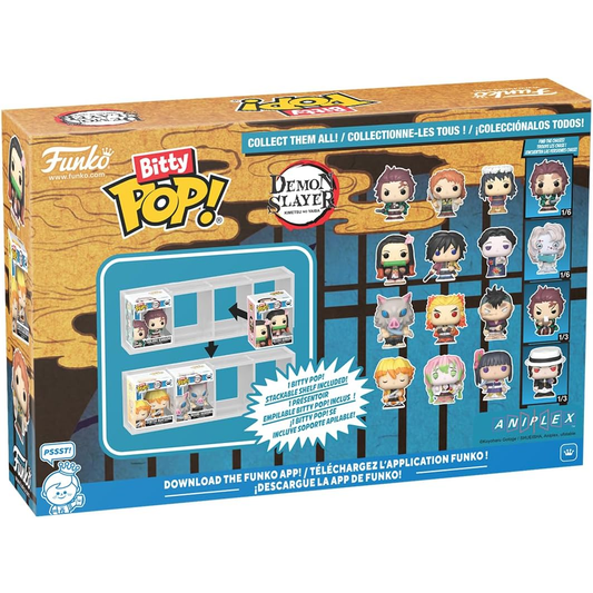 Funko Bitty Pop! Demon Slayer (4 Pack) w/ Bitty Display Chase Edition - Mini Vinyl Figure 2cm