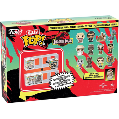 Funko Bitty Pop! Jurassic Park (4 Pack) w/ Bitty Display & Mystery Pop - Mini Vinyl Figure 2cm