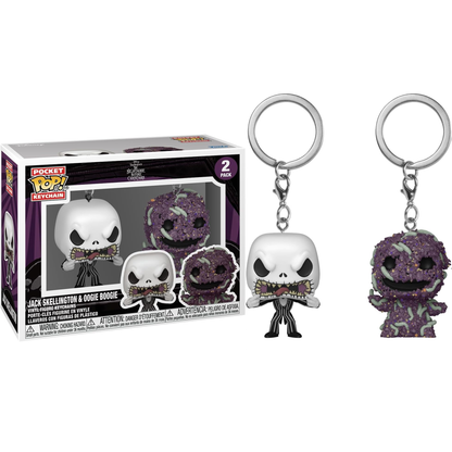 Funko Pop! Pocket Keychain 2 pack The Nightmare Before Christmas - Jack Skellington & Oogie Boogie Vinyl Figure 4cm