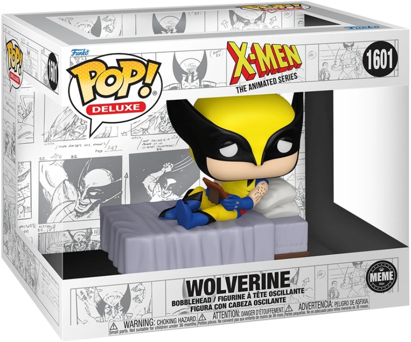 Funko Pop! Deluxe: Marvel X-Men (1601) Wolverine (Meme) Bobblehead Vinyl Figure 15cm