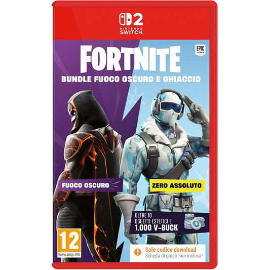Fortnite Bundle Fuoco Oscuro e Ghiaccio Gioco Nintendo Switch 2 PAL Italiano Nuovo Sigillato