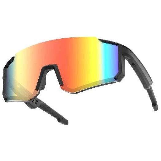 Nilox Occhiali Smart Sportivi GLEN con Audio Open-Ear, Altoparlanti Integrati, Controllo Vocale Siri e Google, Lenti con Filtro Luce Blu, Design Ergonomico e Resistente IPX5