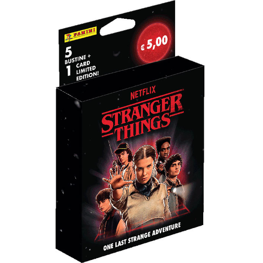 Panini Stickers Stranger Things Ecoblister 5 Bustine Figurine + 1 Limited Card