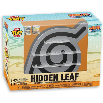 Funko Bitty Pop! Display Shelf Naruto Shippuden: Hidden Leaf + 2 Mini Vinyl Figure (Rock Lee & Naruto)
