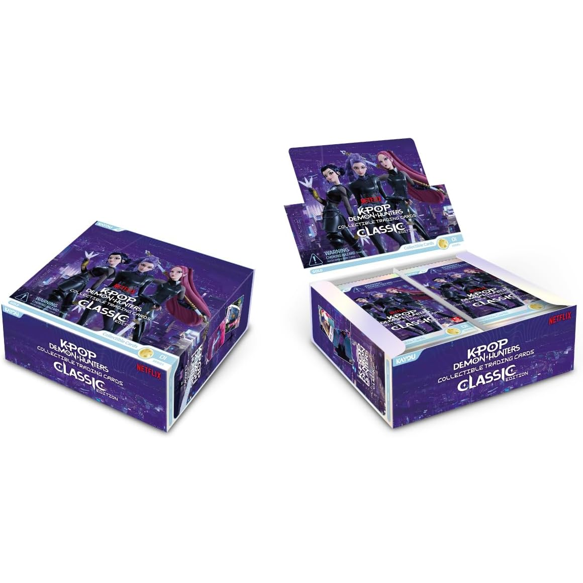 K-Pop Demon Hunters Kayou World Tour Collectible Cards Classic Edition 001 EMEA Serie 1-B (Booster Box 20 Pack) Carte Collezionabili ENG