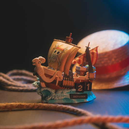 One Piece Calendario 3D Perpetuo Da Tavolo Going Merry Figure PVC 16cm