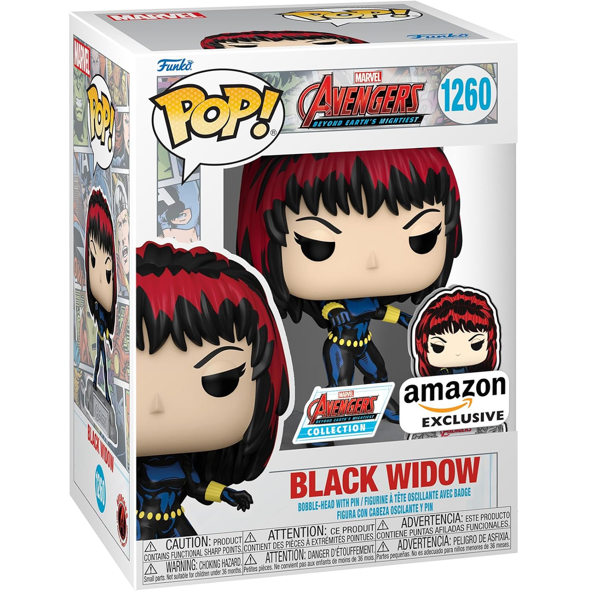 Funko Pop! Marvel Avengers (1260) Black Widow Bobblehead - Vinyl Figure 9cm