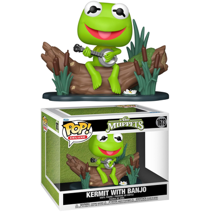 Funko Pop! Deluxe The Muppets (1673) Kermit The Frog With Banjo - Vinyl Figure 9cm