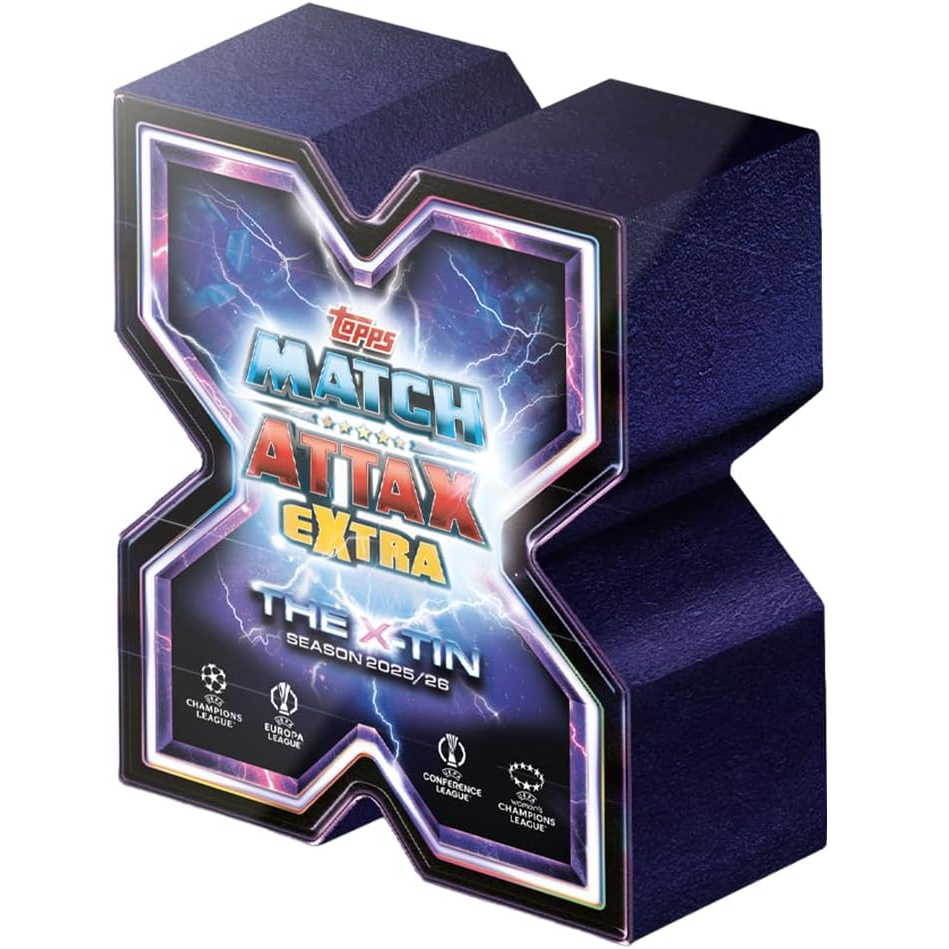 Topps Match Attax Extra 2025 / 2026 X Tin Carte Calcio UEFA Champions League