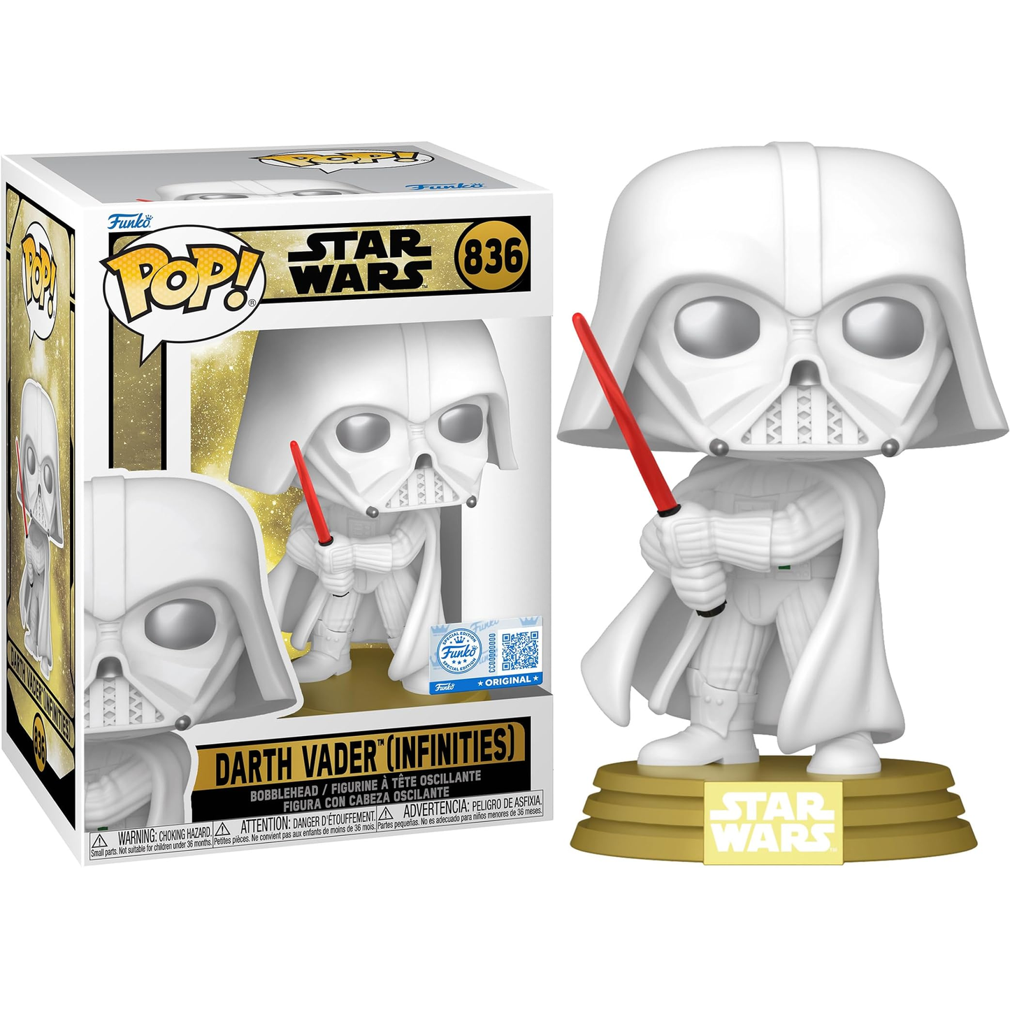 Funko Pop! Star Wars - (836) Darth Vader (Infinities) Special White Figure 9cm