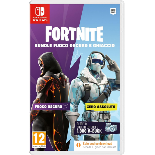 Fortnite Bundle Fuoco Oscuro e Ghiaccio Gioco Nintendo Switch PAL Italiano Nuovo Sigillato