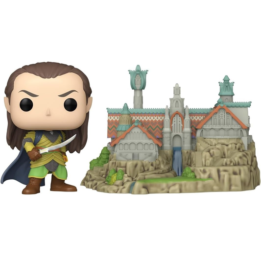 Funko Pop! Town The Lord Of The Rings - (1747) Elrond With Rivendell Figure 25cm