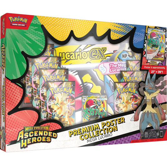 Pokémon GCC: Megaevoluzione Ascesa Eroica - Collezione Con Poster Premium Mega Lucario