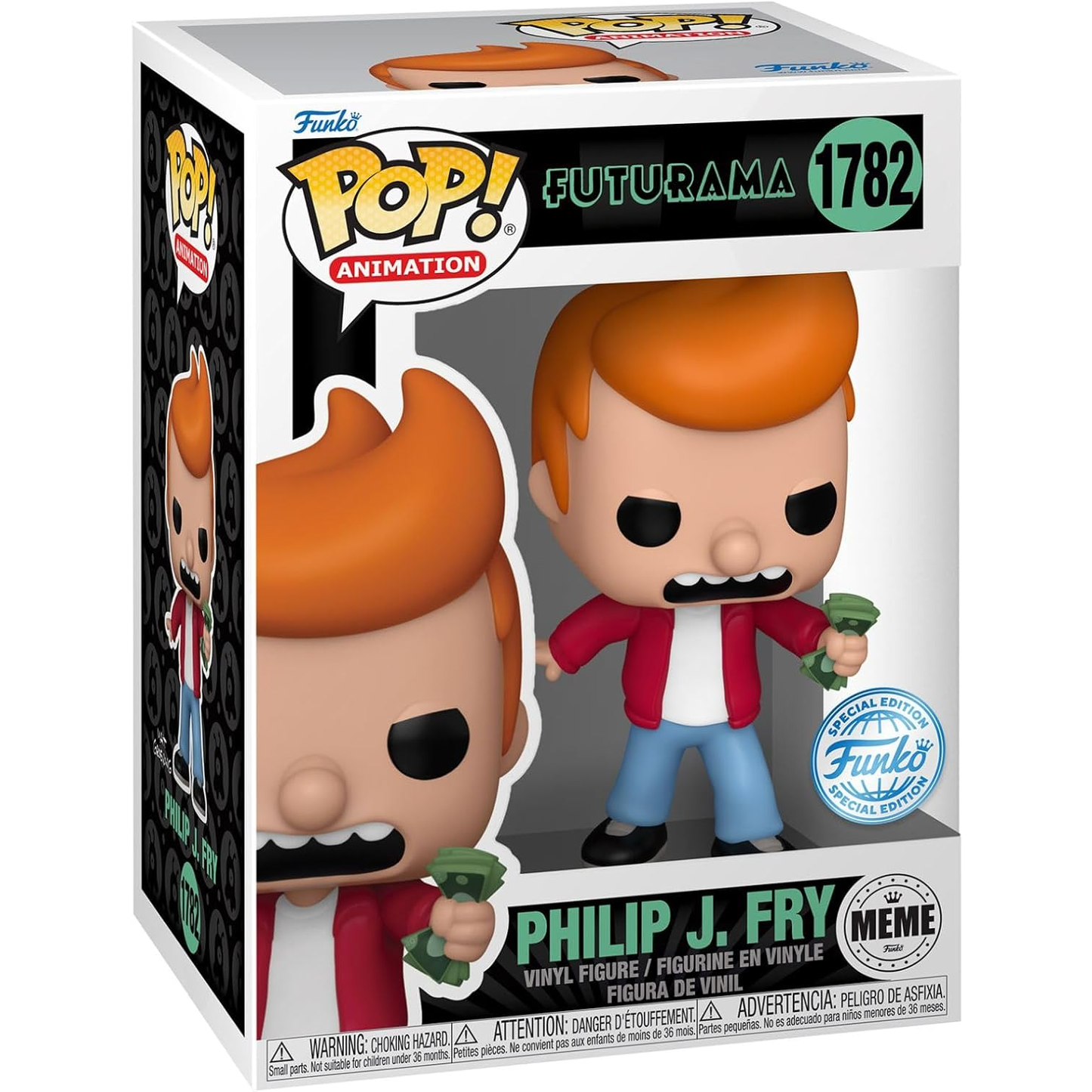 Funko Pop! Animation Futurama (1782) Philip J. Fry Special Edition - Vinyl Figure 9cm