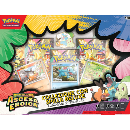 Pokémon GCC: Megaevoluzione Ascesa Eroica - Collezione Spilla Deluxe Compagni d’Avventura