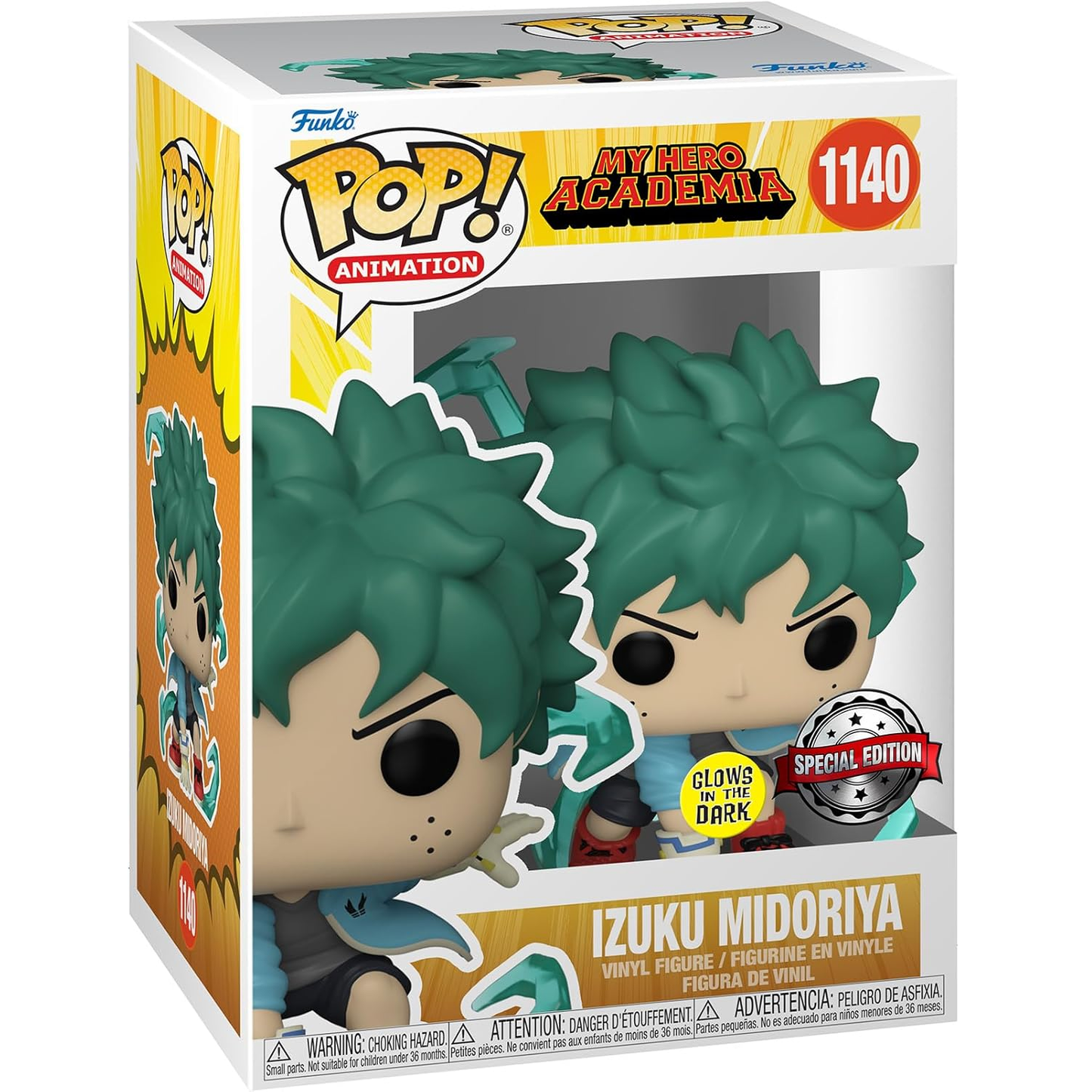 Funko Pop! Animation My Hero Academia (1140) Izuku Midoriya (Deku) Glows In The Dark - Special Edition Vinyl Figure 9cm
