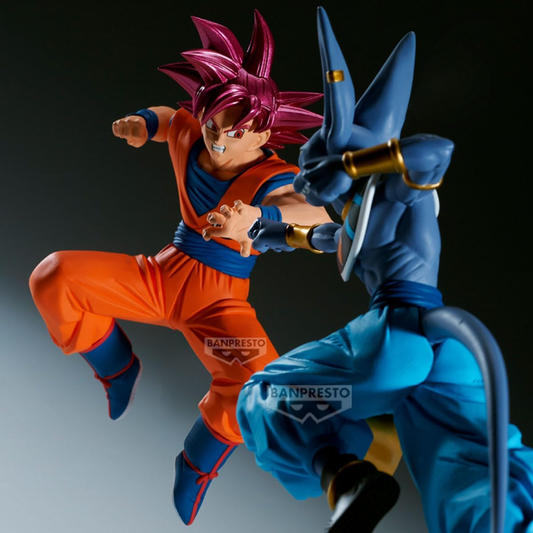 Bandai Banpresto Dragon Ball Super: Goku Super Saiyan God Statua Da Collezione - Match Makers Figure 12cm PVC