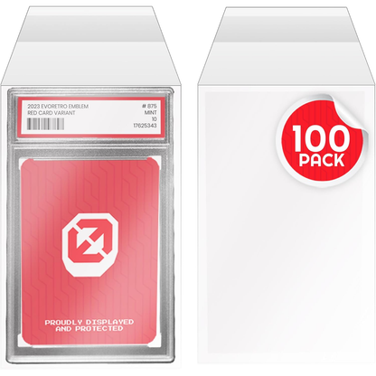 Evoretro: Bustine Protezioni per Carte Richiudibili Trasparenti e Antigraffio 100pz - Card Game Sleeves
