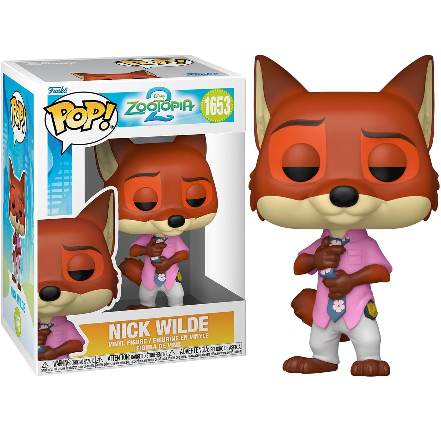 Funko Pop! Disney Zootopia 2 (1653) Nick Wilde Figure Volpe 9cm