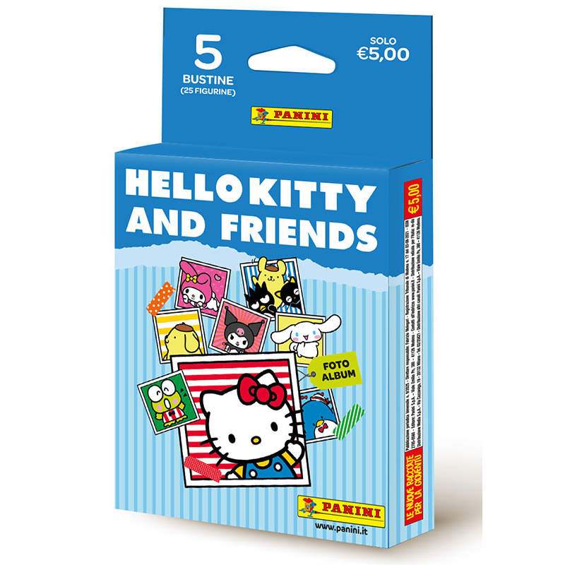 Panini Stickers Hello Kitty Ecoblister 5 Buste - 25 Figurine (Foto Album)