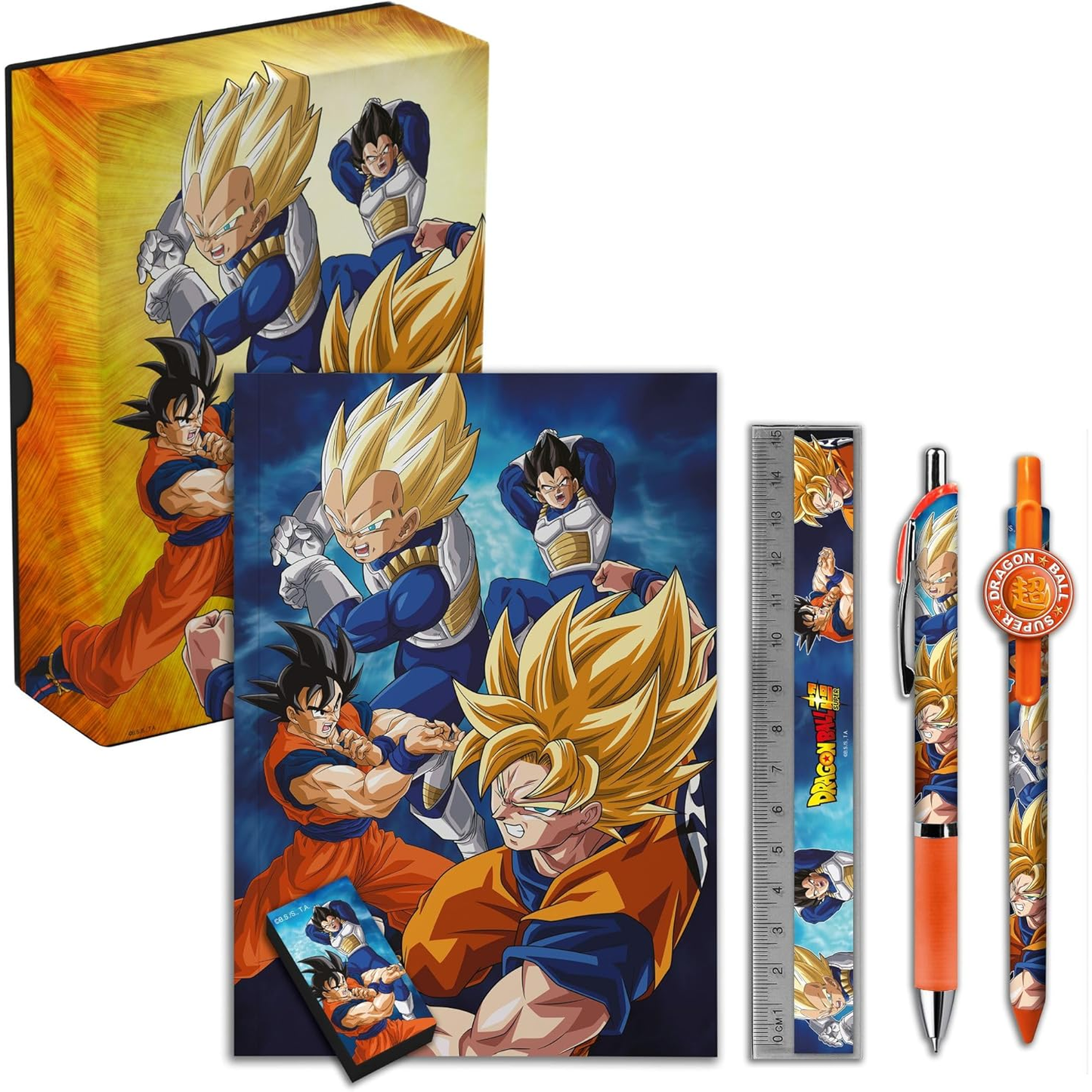 Dragon Ball Super: Scatola Regalo Set Di Cancelleria A Tema Goku e Vegeta
