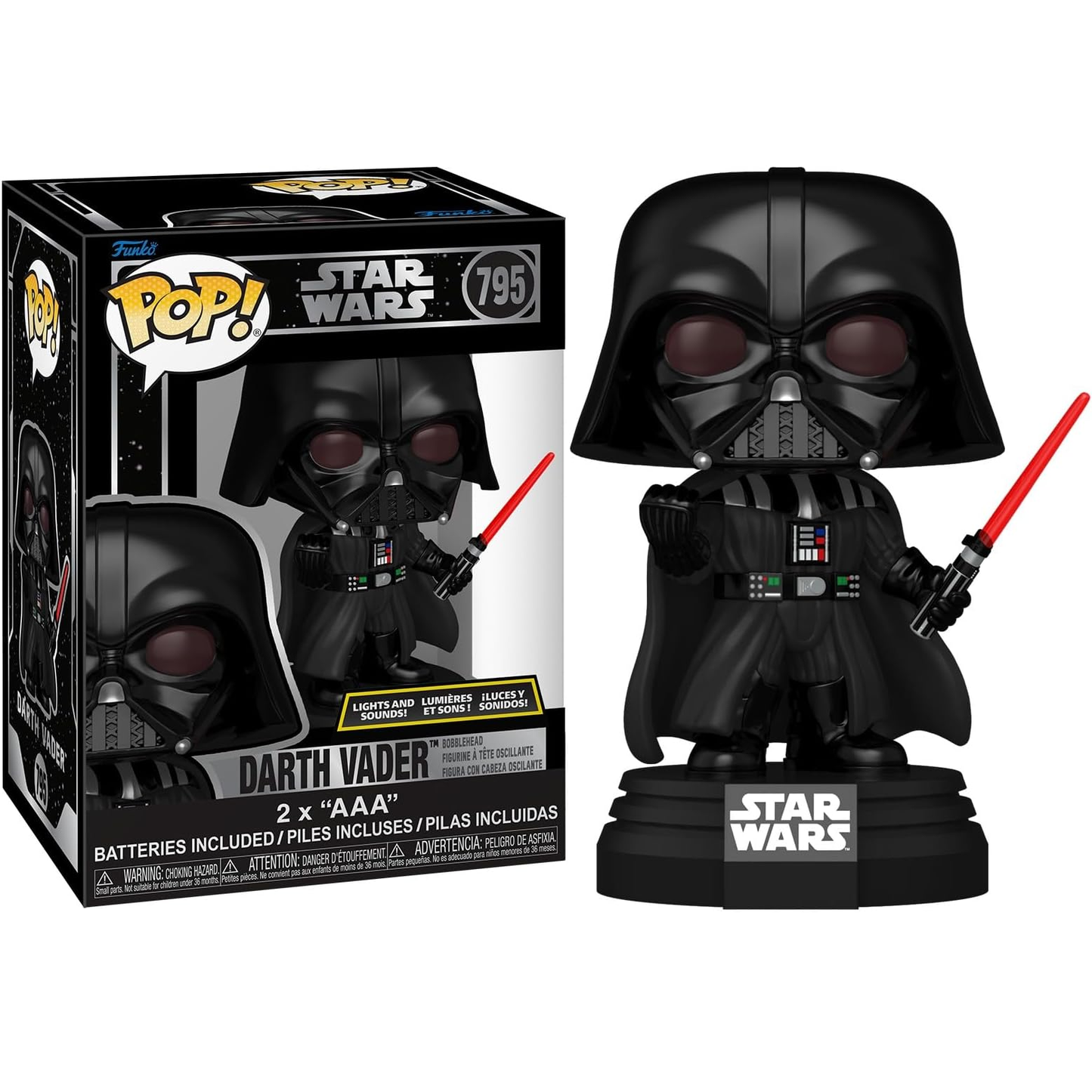 Funko Pop! Star Wars (795) Darth Vader SFX Luci E Suoni - Bobblehead Vinyl Figure 9cm