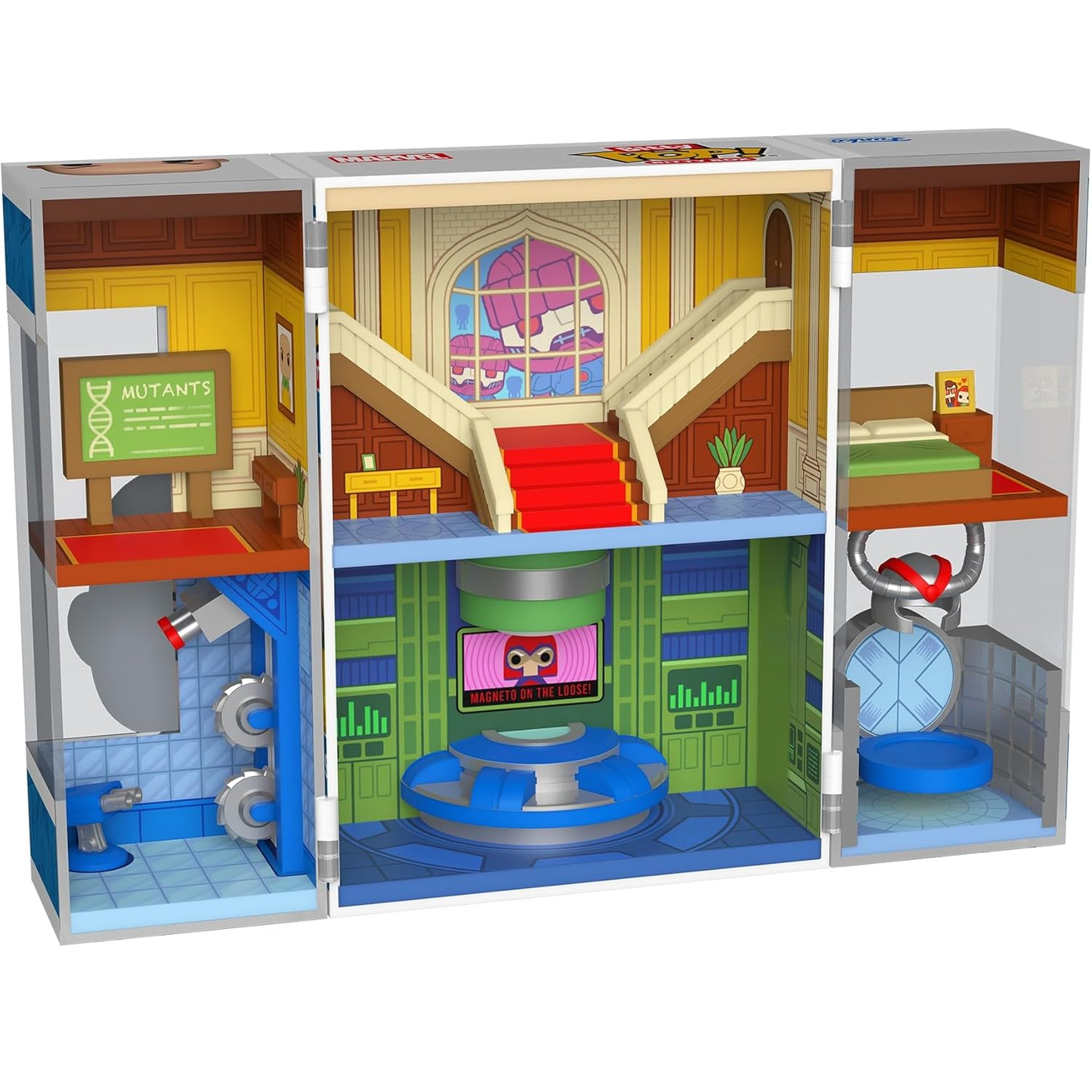 Funko Pop! Bitty Box X-Men - The X-Mansion with 2 Mini Figure Wolverine & Professor X