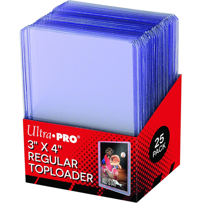 Ultra Pro 25 Toploader Standard Premium 3” x 4” Super Clear – Protezioni Rigide per Carte