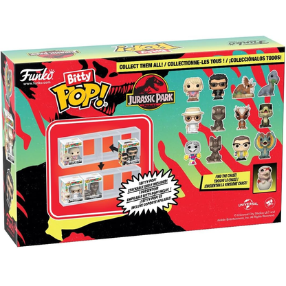 Funko Bitty Pop! Jurassic Park (4 Pack) w/ Bitty Display & Mystery Pop - Mini Vinyl Figure 2cm