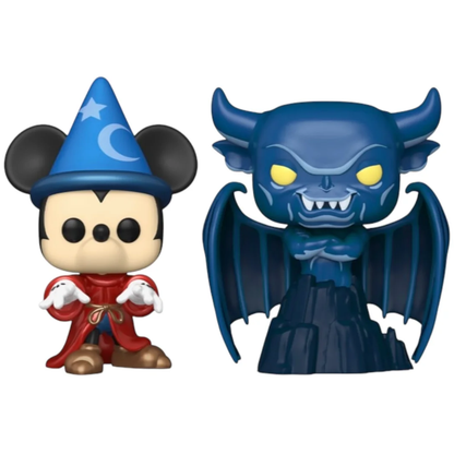 Funko Pop! 2 Pack Disney Fantasia - Sorcerer Mickey & Chernabog Vinyl Figure 9cm