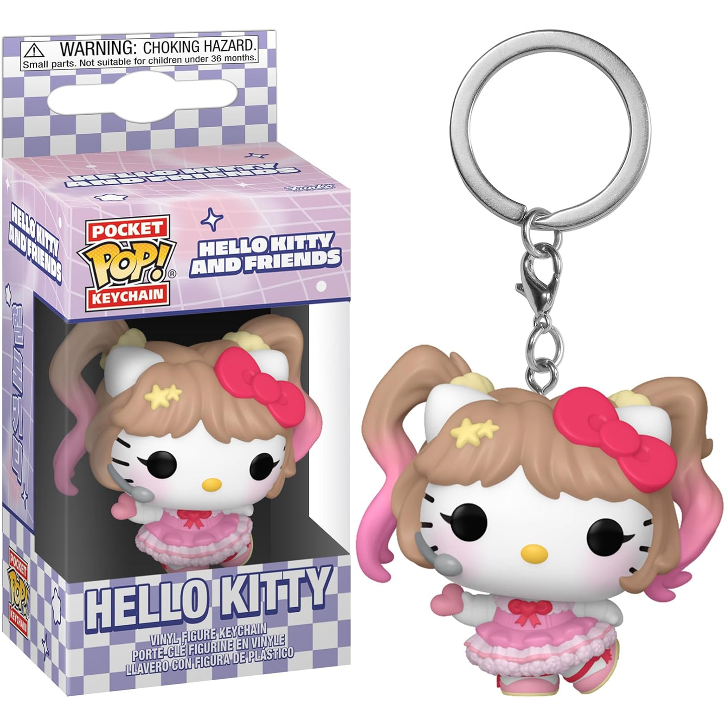 Funko Pocket Pop! Keychain: Hello Kitty And Friends - Hello Kitty K-Pop Mini Figure 4cm