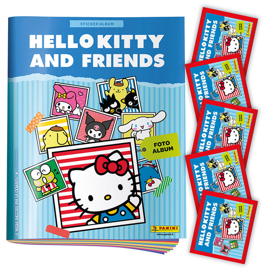 Panini Stickers Hello Kitty Starter Set 5 Buste - 25 Figurine (Foto Album)