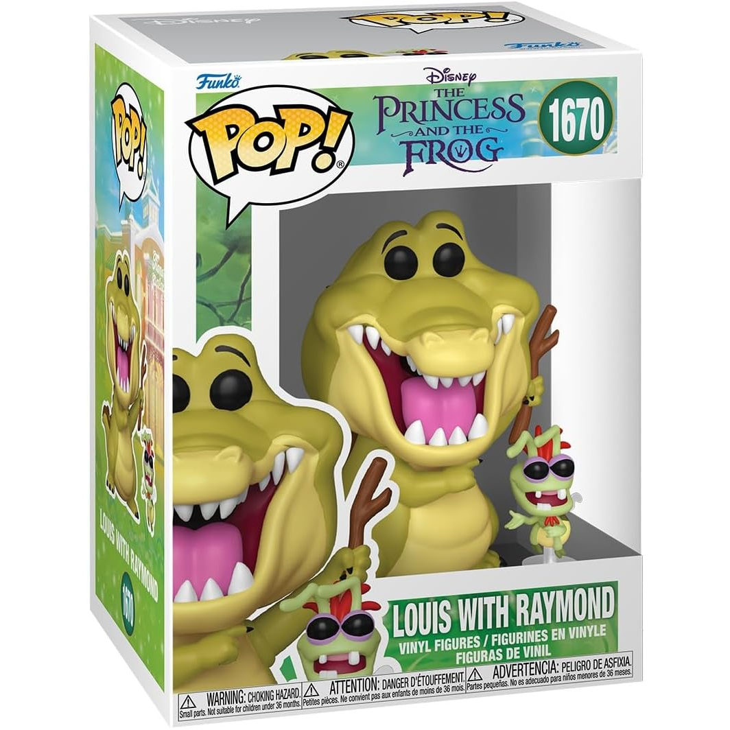 Funko Pop! Disney The Princess And The Frog (1670) Louis With Raymond - Vinyl Figure 9cm