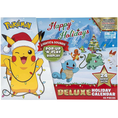 Pokémon Calendario Dell'Avvento Deluxe 2025 Con Luci e Suoni - 46 Gadget Inclusi