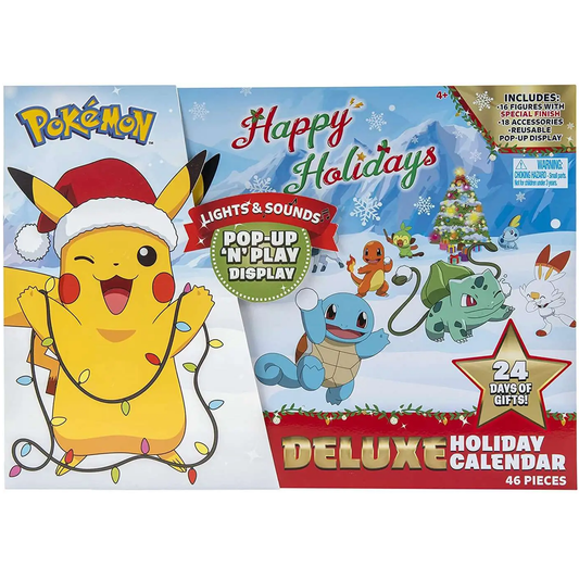 Pokémon Calendario Dell'Avvento Deluxe 2025 Con Luci e Suoni - 46 Gadget Inclusi