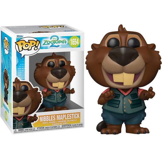 Funko Pop! Disney Zootopia 2 (1654) Nibbles Maplestick - Figure Castoro 9cm