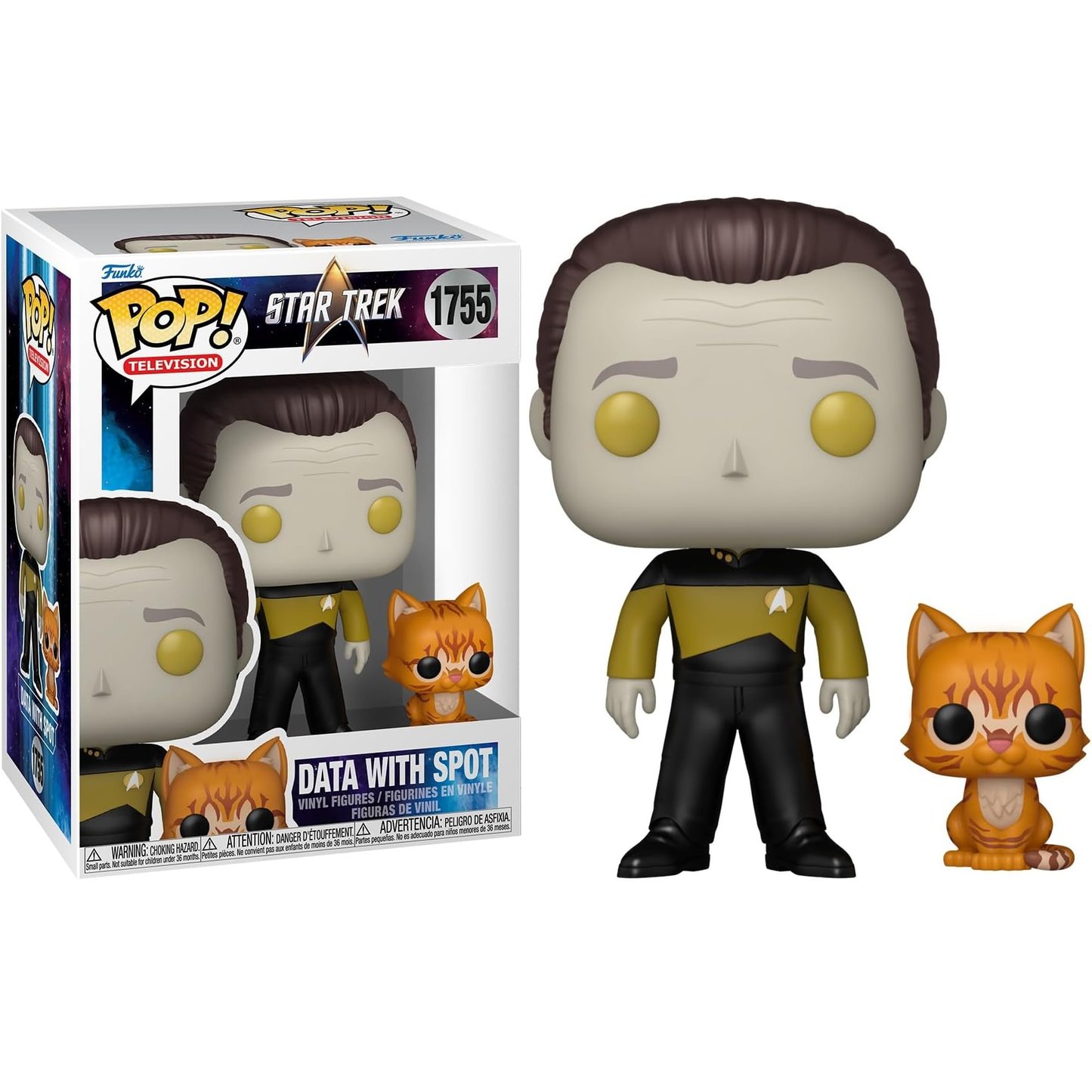 Funko Pop! Television Star Trek (1755) Data With Spot - Vinyl Figure 9cm