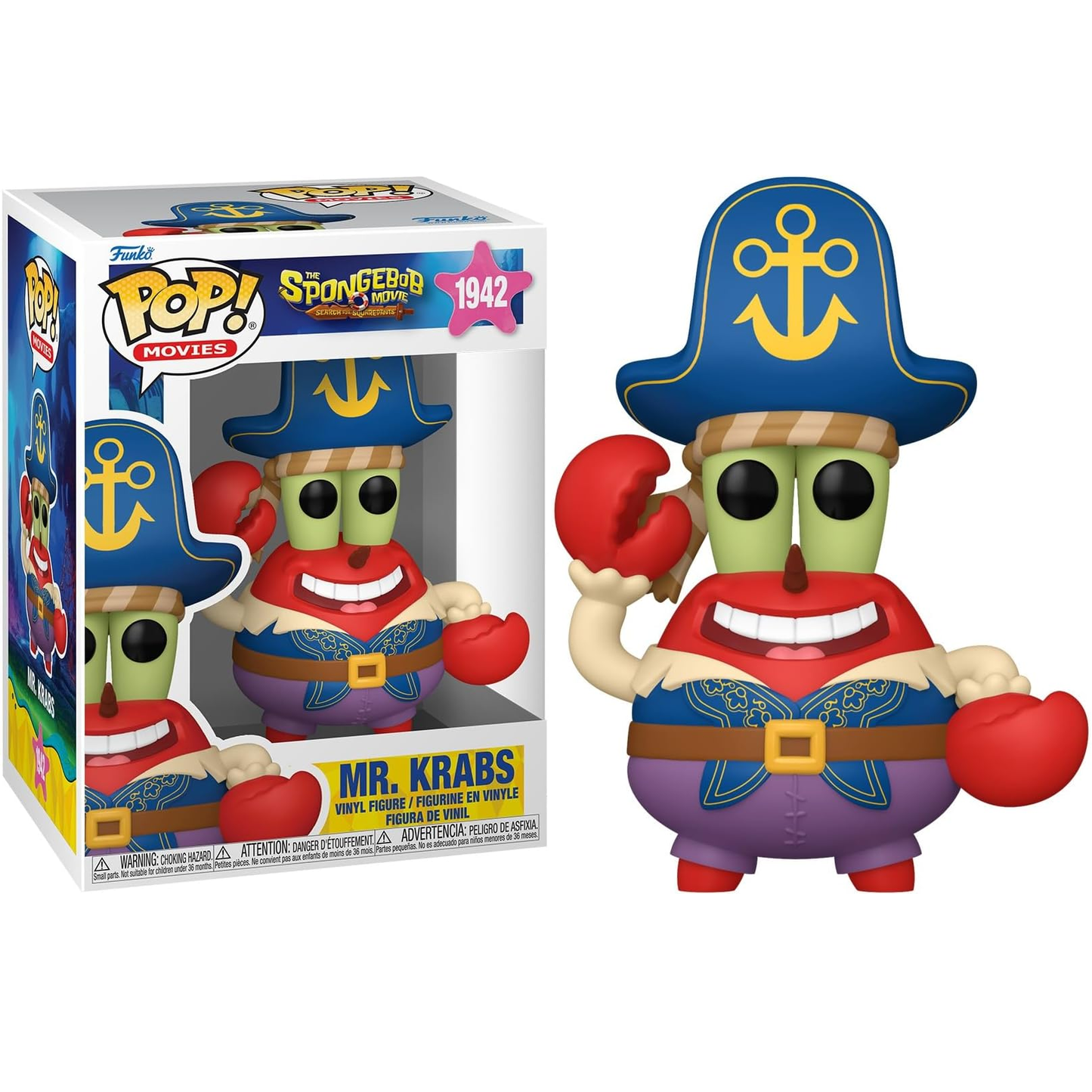 Funko Pop! Movies The SpongeBob Movie (1942) Mr. Krabs - Vinyl Figure 9cm